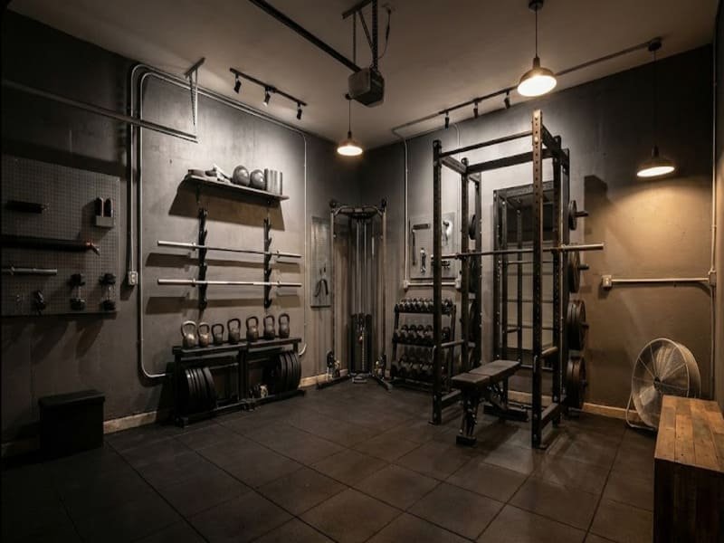 Bau einer ebenen Hebebühne in einer schrägen Garage